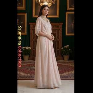 2025 Elegant Embellished <b>Crystal</b> Pearl Beading Satin Kaftan-Luxury Evening Wear & Modest Fashion Natural Waistline Floor-Length - Product Image 2