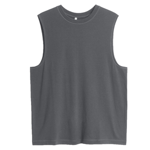 Camiseta sin mangas de malla transpirable para hombre, ropa deportiva personalizada para gimnasio, Fitness, cuello redondo, entrenamiento muscular, Tops OEM - Product Image 1