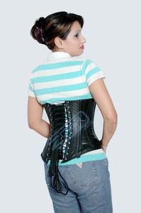 High Quality PVC Half Bust <b>Corset</b> <b>for</b> Ladies/New Design Half Bust Waist Shapers/ <b>Women</b> Waist Cinching Black Best Lingerie - Product Image 2