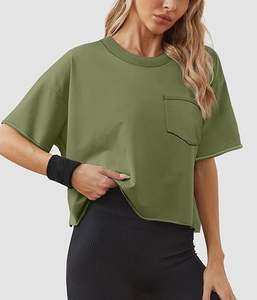 เสื้อยืดเอวลอยสำหรับผู้หญิงพิมพ์ลายด้านหน้าและด้านหลัง - Product Image 4