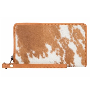 Cartera de cuero de vaca Vintage hecha a mano con estilo para mujer, bolso de mano diario de moda Bohemia con protección RFID - Product Image 1