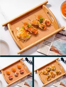 Elegante bandeja de madera para servir té, café y aperitivos, elegante bandeja hecha a mano, Ideal para cocina, mesa de comedor y decoración del hogar - Product Image 5