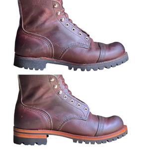 This is a pair of Red Wing 1907 Classic Moc Toe boots in <b>Copper</b> Rough & Tough leather - Product Image 2