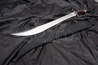 Couteau de chasse et de camping Bowie en acier inoxydable fait main, avec étui en bois et cuir, qualité industrielle, couleur/logo personnalisable, OEM