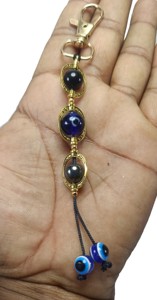 พวงกุญแจคริสตัลหินโมราสีดำฮีมาไทต์ลูกปัดชั่วร้ายพวงกุญแจรักษาของขวัญสำหรับผู้หญิงขายส่ง - Product Image 6