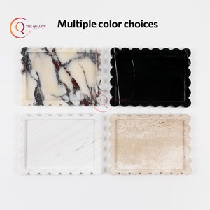 Plateau de service en marbre noir fait à la main avec plateau décoratif unique plateau de service plaqué alimentaire pour maisons et hôtels, nouvel arrivage - Product Image 6