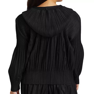 Qualité supérieure vêtements décontractés Logo personnalisé femmes pull court sweats à capuche femmes couleur unie à manches longues haut court 2024 - Product Image 2