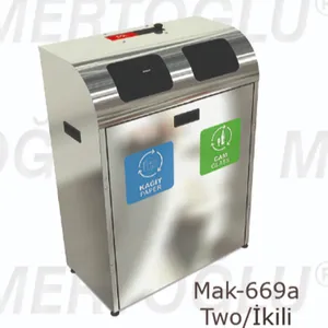 Mak-669a outtdor düz çelik çöp kutusu sıcak satış açık popüler yüksek en kaliteli özel Logo ucuz fiyat