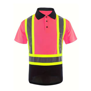 Hot Sale High Visibility Short Sleeve Hi Vis Work Reflective Safety Custom Hi Vis Polo <b>Shirt</b> - Product Image 3