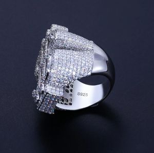 Anillo Moissanite VVS Anillo Moissanite personalizado Anillo Moissanite Hip Hop Anillo Moissanite Anillo para hombres Anillo de moissanite helado Anillo de diamante - Product Image 6