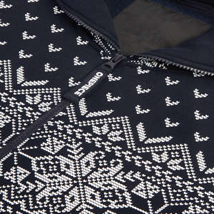 Print Detail and Embroidered Logo 50% Polyester 50% Cotton Side <b>Pockets</b> <b>With</b> Zipper Closure Unisex Black Alpine <b>Jumpsuit</b> - Product Image 5