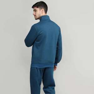 Chándales de entrenamiento reflectantes con cremallera para hombre, ropa de gimnasio de nailon negro con sublimación y logotipo personalizado - Product Image 4