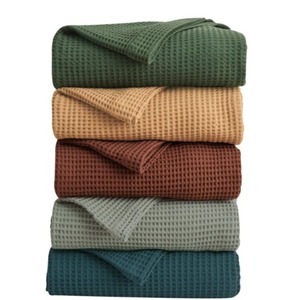 Avior 100% algodón acogedor Waffle manta suave Vintage Plaid patrón borlas lavado tejido tiro cuatro estaciones ignífugo hogar - Product Image 4