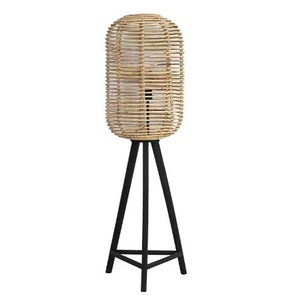 Lampadaire de chambre d'hôtel américain, lampes de chevet créatives en forme de colonne, en maille métallique - Product Image 1