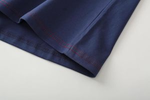 T-shirt à manches courtes pour homme, bleu marine, col rond, coupe classique, 100% coton jersey, couleur unie, décontracté - Product Image 3