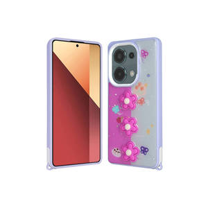 Coque arrière en silicone brillante et pailletée avec motif en relief Netzy Luxury pour Poco M6 Pro 4G Blanc Protection de téléphone pour A55 14 Plus - Product Image 2