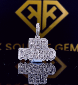 Pendentif Lettre Hip Hop Personnalisé, Pendentif Lettre Double Couche, Pendentif Lettre Moissanite Hip Hop pour Homme, Bijoux Hip Hop Ice Out - Product Image 1