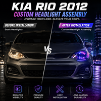 Ensemble de phares LED pour KIA RIO 2012, installation facile, phares avant, commande par application, amélioration des phares de voiture, accessoires de phares