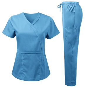 INDEX SPORTSWEAR 2025 ensembles de gommage médical en tissu sergé unisexe avec détection d'aiguille et fusion sans couture pour une utilisation hospitalière - Product Image 1