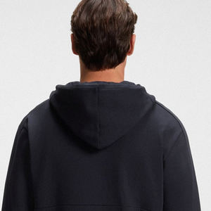 Sweats à capuche en tissu respirant pour hommes / Avec poches, prix bas, design uni avec fermeture éclair, cordon de serrage et capuche réglable - Product Image 5