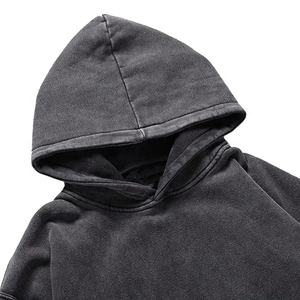 เสื้อฮู้ดขัดหินแนวไฮสตรีทเสื้อมีฮู้ดโอเวอร์ไซส์ซักซิลิกอนพิมพ์ลายแบบกำหนดเอง - Product Image 2