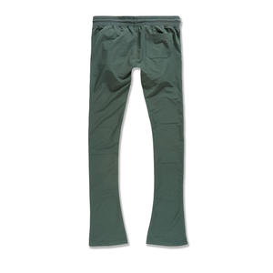 Pantalones de chándal apilados para hombre de algodón 100% al por mayor, chándal informal con cordón y logotipo personalizado, ropa de calle OEM - Product Image 3