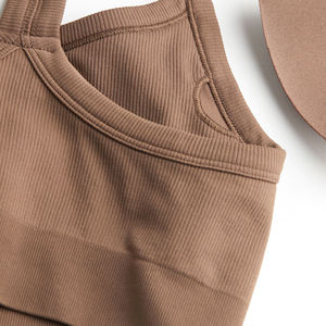 Soutien-gorge de sport pour femme de couleur unique Soutien-gorge de sport de haute qualité pour l'entraînement, le yoga, la course et l'utilisation quotidienne - Product Image 4