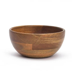 Bol de service en bois de manguier naturel pour collations et fruits Bol à salade en bois de qualité alimentaire pour soupe antique Bols en bois - Product Image 6