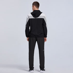 Conjunto de Sudadera con Capucha Corta y Cremallera y Pantalones Acampanados de Algodón Ecológico para Hombre, con Logotipo Personalizado, Venta al por Mayor - Product Image 5