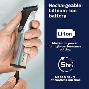 Kit de Afeitado Multifuncional 7000 de 23 Piezas, Totalmente Lavable, con Cuchillas Dobles de Acero Inoxidable, Resistente al Agua IPX7, Recargable por USB, Enchufe Estadounidense - Product Image 3