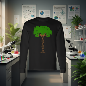 T-shirt à manches longues avec motif double hélice d'ADN pour les scientifiques, produit promotionnel de qualité supérieure - Product Image 3