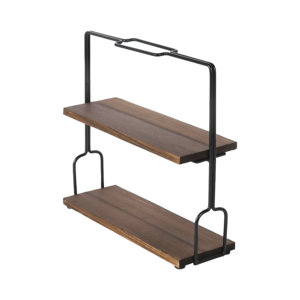 Modern Black Color Metallic Frame With Wooden Top 2 Tier Cake <b>Cupcake</b> <b>Stand</b> in Reasonable Price - Product Image 1