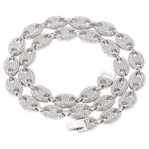 สร้อยคอเงินสเตอริ925สุดหรูสำหรับผู้ชายประดับเพชรโมอิสซิสซาไนท์รูปเพชรแบบอินฟินิตี้พร้อมของขวัญทำจากทองคำขาว - Product Image 3