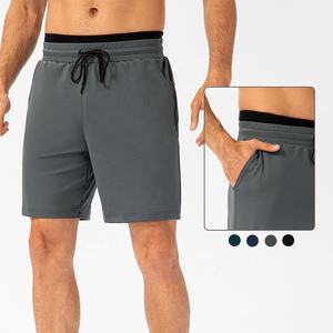 Pantalones cortos deportivos elásticos de cuatro lados para hombre, cintura de doble capa, pantalones cortos informales de secado rápido para Fitness, ajuste holgado, baloncesto, envío DDP - Product Image 1