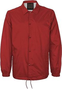Veste d'entraîneur imprimée sur mesure Veste décontractée ample à manches longues avec logo OEM Veste d'entraîneur coupe-vent à une rangée de boutons pour hommes - Product Image 2