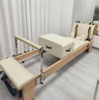 Mesa de Pilates de Madera de Arce Premium Multifuncional Personalizada y Adaptada a las Normas del Reino Unido, Equipo Clásico de Pilates para el Hogar