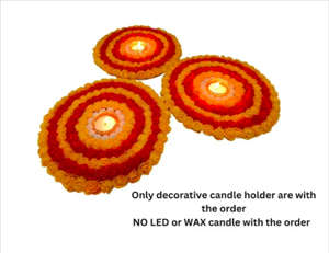Portavelas de Rangoli Floral indio hecho a mano para Diwali Navratri, decoración de templo, alfombrillas florales de entrada, regalo de decoración de boda india - Product Image 5