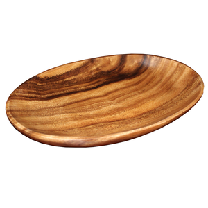 Assiettes en bois biodégradables pour la vie zéro déchet Assiettes de service rondes en bois pour planches de charcuterie Assiettes en bois faites à la main - Product Image 2