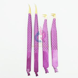 Customised Stainless Steel CNC 90 Degree Boot <b>Tweezers</b> For Mega Volume Lashes - Product Image 6