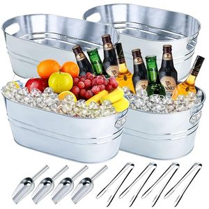 Bañera de bebida galvanizada de estilo fantástico para fiestas, bañera de bebida de acero inoxidable, cubo de hielo para organizar fiestas, Cubo de bebida - Product Image 6