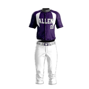 Vente en gros personnalisée 2026 Nouveaux ensembles de maillots et pantalons de baseball par sublimation, uniformes complets de softball et de baseball - Product Image 1