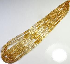 Perles de citrine naturelle de qualité supérieure, 16 pouces, rondes, polies, lisses, perles en vrac, 3-4,5 mm, citrine jaune, bijoux DIY - Product Image 3