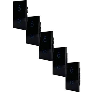 สวิตช์ไร้สายติดตั้งง่าย, MXTUD-005, 5 ชิ้น, 5x2 ทาง, 2.4GHz, 100-250V AC, 50-60Hz, 300W ต่อทาง, 10A, สีดำ - Product Image 1