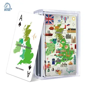 UK Landmark Map Printing Card Face Plastic Playing Poker Cards