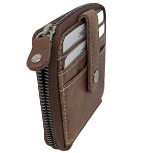 Portefeuille court en cuir à motif de galets Vintage de haute qualité avec fermeture à glissière Portable plusieurs fentes pour cartes sac à main pour la vente en gros en vrac - Product Image 5