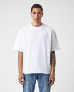 Nouveau Style personnalisé imprimable Logo Polyester coton tissu sonnerie sweat surdimensionné hommes t-shirt - Product Image 6