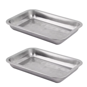 Plateau rectangulaire Plateau de table en métal Plateau de tasse en acier inoxydable fonctionnel moderne pour la cuisine à domicile - Product Image 6