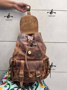 Crunch Leather <b>Backpack</b> Stylish <b>Multi</b> Uses Bags New Design Pocket <b>Multi</b> Uses <b>Backpack</b> Wholesale Bulk Product - Product Image 4