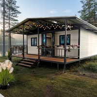 Villa préfabriquée de luxe, maison modulaire en EPS, maison conteneur extensible de 20 pieds et 40 pieds avec toit en pente et porche, marché USA Australie Airbnb