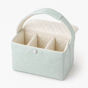 Sac de rangement matelassé en jacquard pour service à thé, sac de transport portable pour cérémonie du thé Kung Fu avec rabat matelassé - Product Image 4